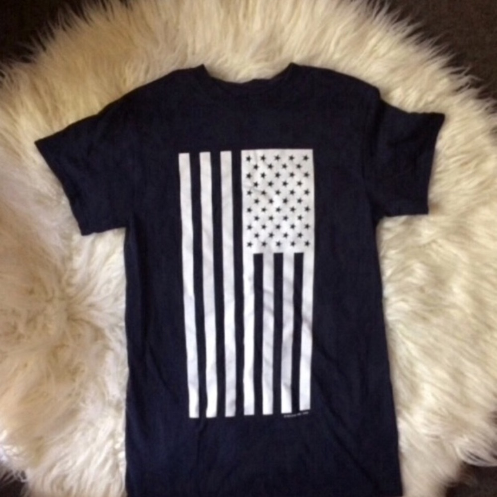 United States of America USA Graphic T-shirt Size Small Blue Unisex 4th of July